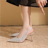  Giày Cao Gót 8 Phân Phối Lưới Đính Đá Cao Cấp  556-25 