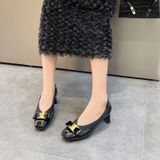  Giày Cao Gót 5 Phân Da Bóng Cao Cấp 1818-117 