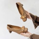  Giày Cao Gót 5 Phân Da Bóng Cao Cấp 1818-117 