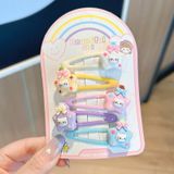  Set 5 kẹp tóc mái gắn charm hoạt hình - SETK-228 