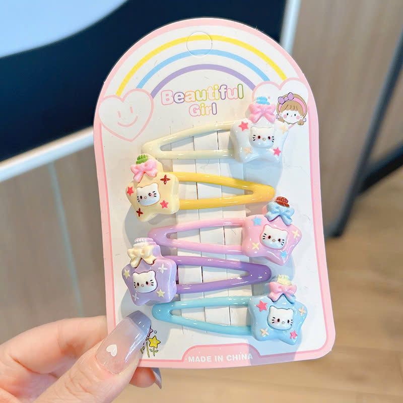 Set 5 kẹp tóc mái gắn charm hoạt hình - SETK-228 