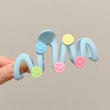  Kẹp tóc bản dài chữ M gắn charm mặt cười - KT16 