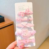  Set 1 chun buộc tóc + 4 kẹp mái gắn charm hoạt hình - SMIX-29 