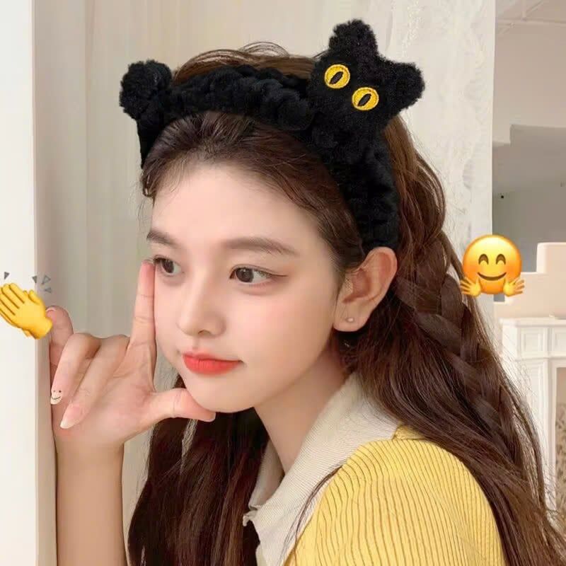  Băng đô cài tóc rửa mặt, đắp mặt nạ hình mèo- PKT-51 