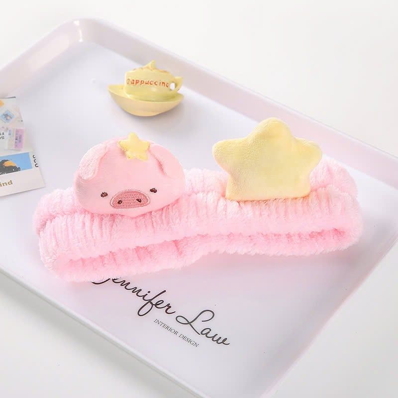  Băng đô cài tóc rửa mặt, đắp mặt nạ họa tiết lợn- PKT-53 