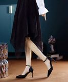  Giày Cao Gót 9 Phân Đính Kim Sa khoét Eo sang trọng 8777 