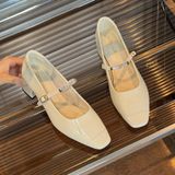  Giày Búp Bê 3 Phân Da Lì Cao Cấp 203-5 
