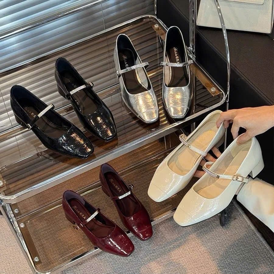  Giày Búp Bê 3 Phân Da Lì Cao Cấp 203-5 