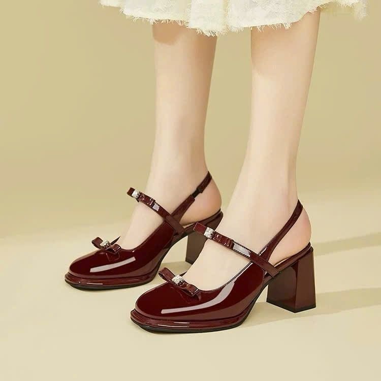  Giày Cao Gót 7 Phân Da Bóng M876-52 