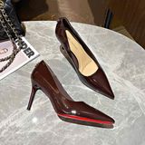  Giày Cao Gót 8 Phân Da Bóng Cao Cấp 85229 