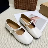  Giày Búp Bê Da Lì Đế Bệt 1825-3 VNXK form chuẩn 