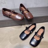  Giày Búp Bê Da Lì Đế Bệt 1825-3 VNXK form chuẩn 