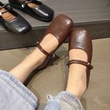  Giày Búp Bê Da Lì Đế Bệt 1825-3 VNXK form chuẩn 