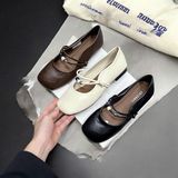  Giày Búp Bê Da Lì Đế Bệt 1825-3 VNXK form chuẩn 