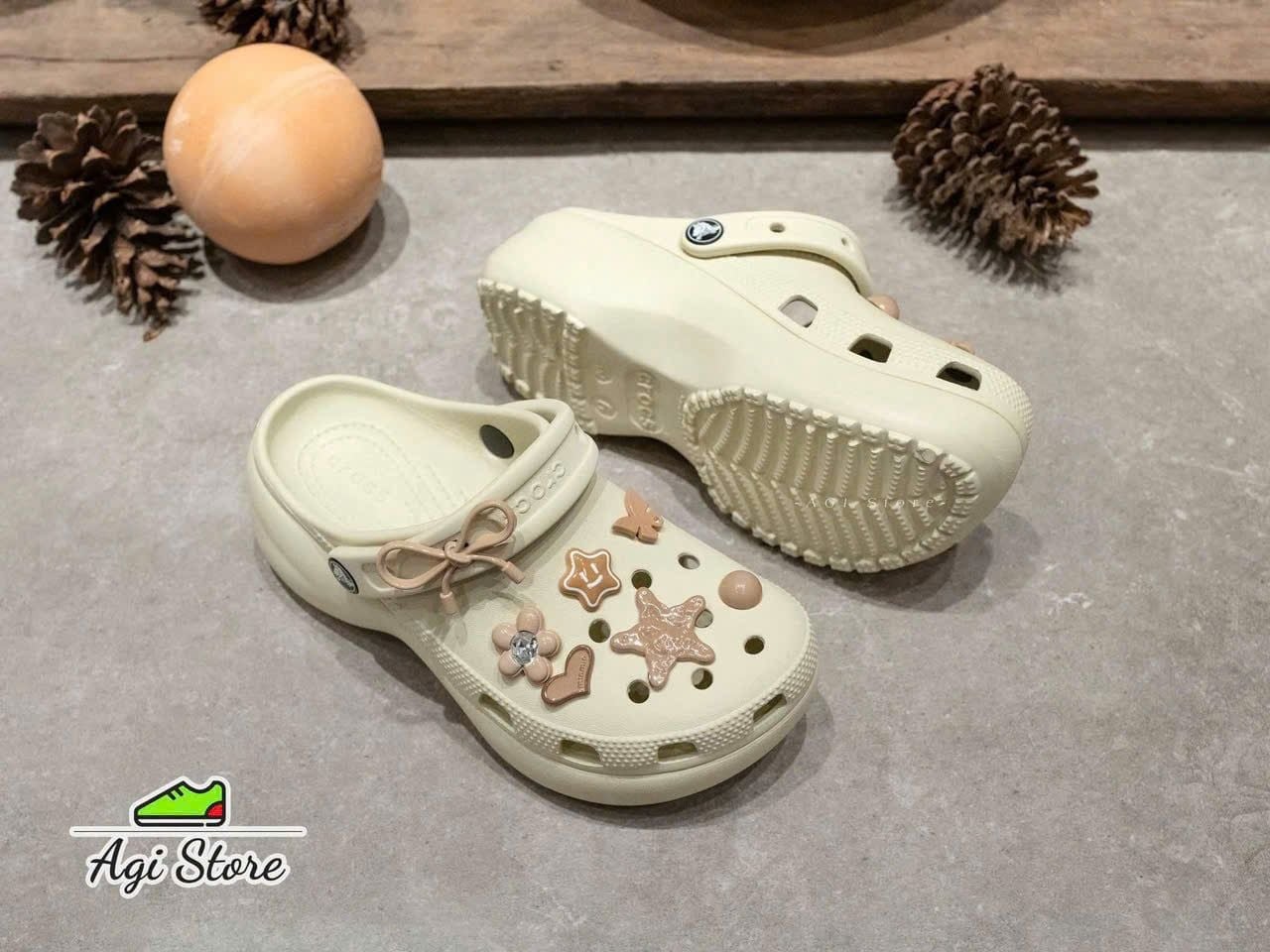  Dép Sục 5 Phân Mẫu Mới F23 (Tặng Kèm Charm Ngẫu Nhiên ) 