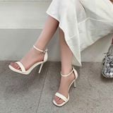 Giày Sandal Cao Gót 9 Phân Đế Đúp 2 Phân Da Lì Cao Cấp  6503 