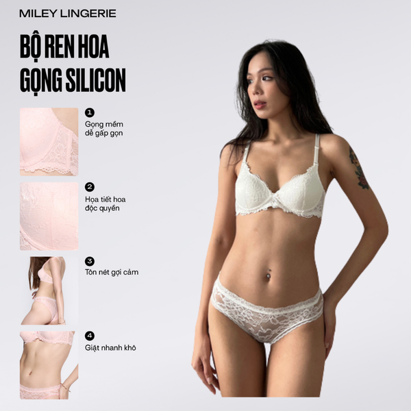 BỘ ĐỒ LÓT REN HOA KHÔNG GỌNG MÚT MỎNG - MILEY COMFORT [BRL02005 - FLS0203]