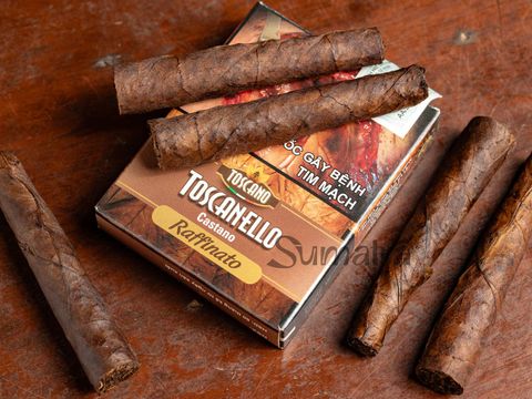 Cigar Mini Toscano Toscanello Castano Raffinato - Xì Gà Sữa Ý Chính Hãng