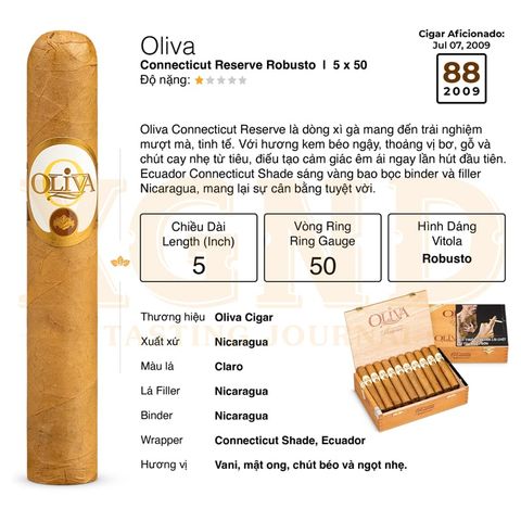 Cigar Oliva Connecticut Reserve Robusto - Xì Gà Chính Hãng
