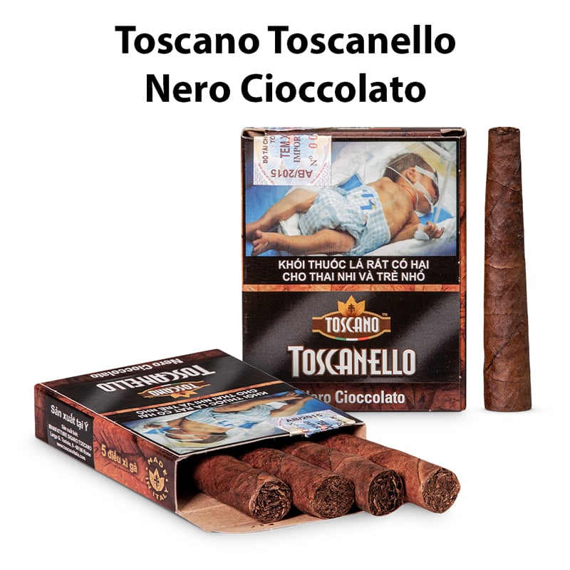 Cigar Mini Toscano Toscanello Nero Cioccolato - Xì Gà Ý Chính Hãng