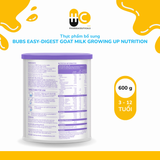  Sữa dinh dưỡng Bubs Easy-Digest Goat Milk Growing Up Nutrition 600g 
