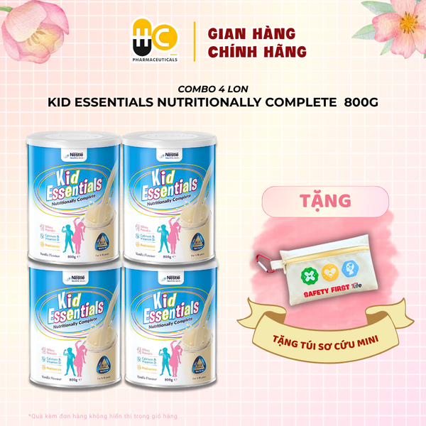 [DATE 01.26] Combo 4 lon Sữa Kid Essentials mẫu mới cho trẻ biếng ăn ...
