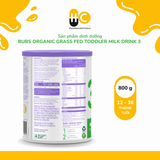  Sữa dinh dưỡng công thức Bubs Organic Grass Fed Toddler Milk Drink 3 