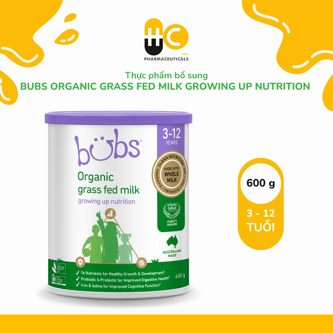 Sữa dinh dưỡng Bubs Organic Grass Fed Milk Growing Up Nutrition