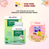  TPCN Progetic Ginkgo Biloba 750mg Tăng Cường Lưu Thông Máu Não Hộp 90 Viên 
