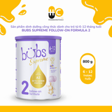  Sản phẩm dinh dưỡng công thức dành cho trẻ từ 6-12 tháng tuổi: Bubs Supreme Follow-On Formula 2 
