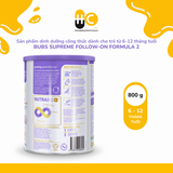  Sản phẩm dinh dưỡng công thức dành cho trẻ từ 6-12 tháng tuổi: Bubs Supreme Follow-On Formula 2 