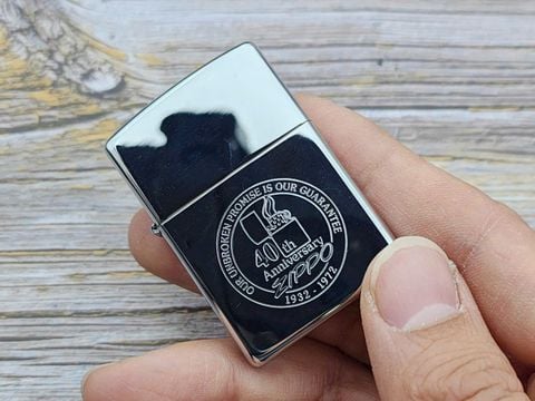 Zippo la mã VIII năm 1992 chủ đề  kỷ niệm 40 năm thành lập công ty 1932-1972 zippo 40th anniversary