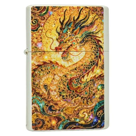 Bật lửa Zorro thế hệ mới chủ đề Rồng Phượng mạ bạc Limited