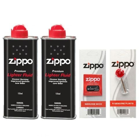 Combo phụ kiện Zippo xăng đá bấc