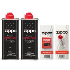 Combo phụ kiện Zippo xăng đá bấc