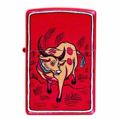 Bật lửa zippo chủ đề 12 con giáp tuổi trâu