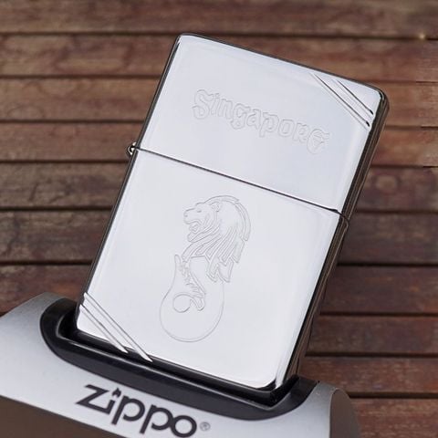 Zippo Vintage 1995 chủ đề Sư tử biển Singapo