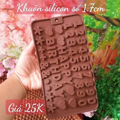 Khuôn silicon 4d : Khuôn số nâu ( SE616 )