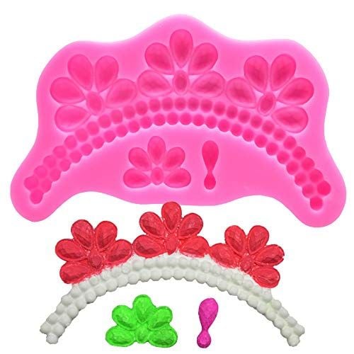 Khuôn silicon dây viền cài hoa dài 11,5cm ( TC471 )