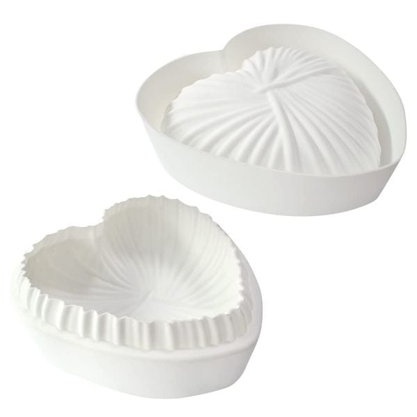 Khuôn silicon làm bánh mousse trái tim đan len 17*16cm ( SM1978 )