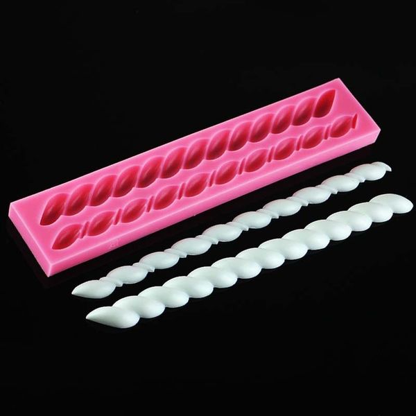 Khuôn silicon dây viền thừng đôi dài 21,5cm ( TC230 )