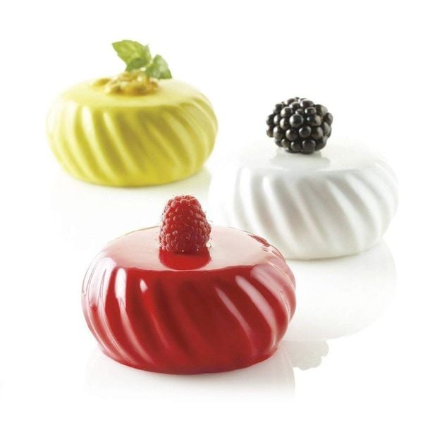 Khuôn silicon làm bánh mousse 6 tròn xoắn 7cm ( SM1976 )