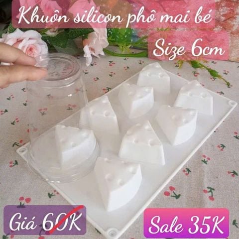 Khuôn silicon làm bánh mousse 8 miếng phô mai 6cm ( SM1889 ) mẫu 2024 ( CÒN NHIỀU )