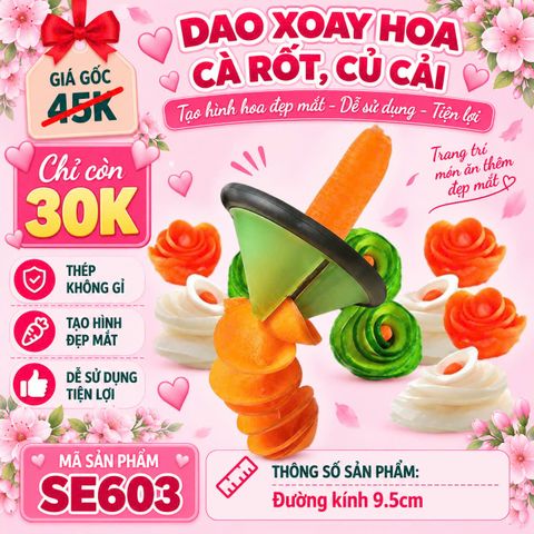 Dao xoay hoa cà rốt mũ xanh ( SE603 )