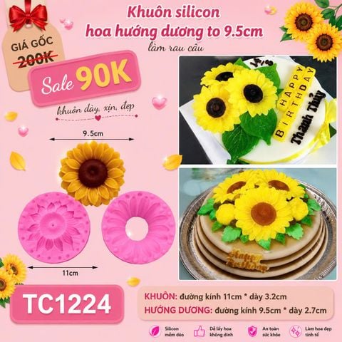 Khuôn silicon hoa hướng dương to 9,5cm ( TC1224 )