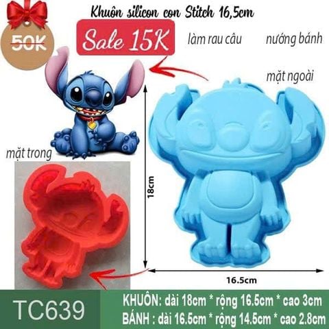 Khuôn silicon con Stitch 16,5cm ( TC639 )