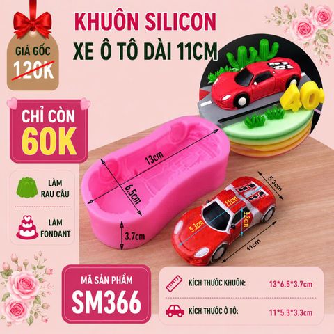 Khuôn silicon làm rau câu xe ô tô dài 11cm ( SM366 )