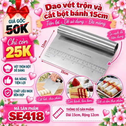 Dao vét trộn và cắt bột bánh 15cm ( SE418 )