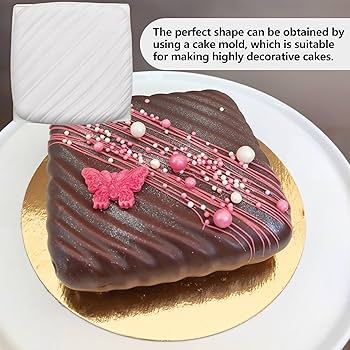 Khuôn silicon làm bánh mousse vuông sọc xiên 18cm ( TC980 )