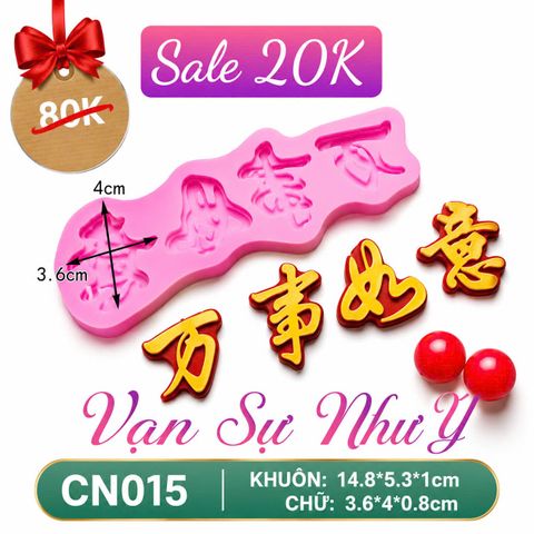 Khuôn silicon Tiếng Hoa Vạn Sự Như Ý ( CN015 )